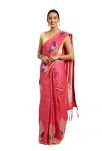 Stylee Lifestyle Peach Banarasi Silk Jacquard Saree (1798)