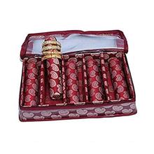 Kuber Industries™ 5 Roll Brocade Bangle Box with Hard