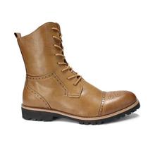 Brown Lace Up Ankle Boot For Men(XJ001)