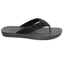 aeroblu Black Meshed Textured Slippers For Men  - VD32