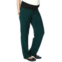 Nine Maternity Green Plain Maternity Pants For Women - 5479