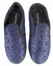 Shikhar Men's Blue Printed Slip On Loafers