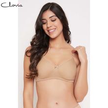 Clovia Non-Padded Non-Wired Full Cup T-shirt Bra in Beige - Cotton Rich