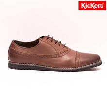 Kickers Coffee Leather Lace Up Formal Shoes For Men - (BR.1621)