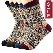 SALE-High Quality 5 Pairs Men Women Warm Winter Socks Soft