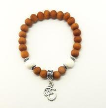 Unisex Sandalwood Wirst Mala%2F Bracelet with stone beads