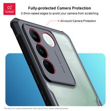 Xundd Case for Vivo V27/V27 Pro - Shockproof Transparent PC + TPU Bumper Back Cover