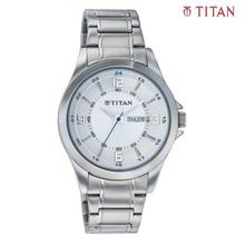 9323SM03 Octane White Dial Analog Watch For Men- Silver