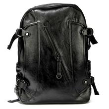 Black Front Zippered Backpack - Unisex