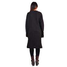 Paislei black knee length dress for women - LH-1922-113