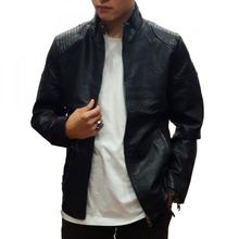 Black Leather Jacket With FUR Inside For Men