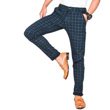 Virjeans Stretchable Cotton Check Blue Chinos Pant for Men (VJC 714) 4