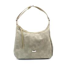 David Jones Khaki Brown Textured Zippered Handbag For Women