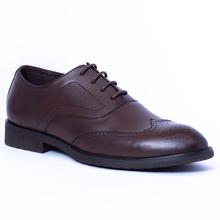 Caliber Shoes Coffee Lace Up Formal Shoes For Men (637C)