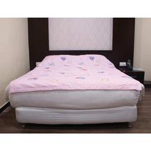 Baby Pink Micro Fiber Sheet  Pattern Double Bed Summer Quilt