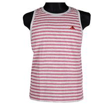 Red / Grey Striped Tank Top for Men