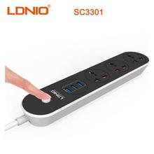 LDNIO SC3301 Home Office Power Strip With 3 Port USB Charger