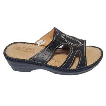 Black Wedge Heeled Sandals For Women