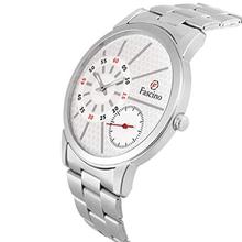 Fascino Men's Watches - Analog Round Silver Dial,Stainless