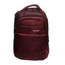 Red Solild Multiple Pocket Laptop Backpack - Unisex