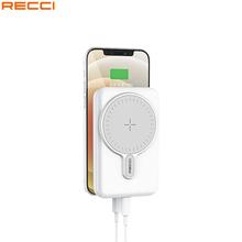 Recci P15 Magnetic Wireless Powerbank 10000mAh PD 22.5W Fast Charging with USB-C MagSafe Powerbank Compatible for iPhone