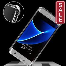 SALE- Shockproof Clear Soft Silicone Armor Case for Samsung S7 Edge