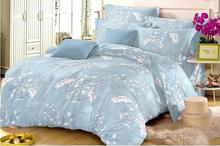 Greyish Blue Print Double Bed Set MV-149