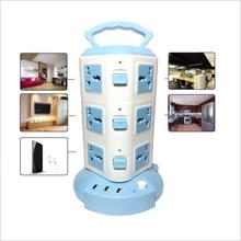 Multifunctional Vertical Socket - 2500W -12 AC Socket/ 3 USB Socket