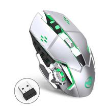 FashionieStore mouse HXSJ M70GY Ergonomic Wireless Gaming Mouse with 5 Buttons+USB Receiver Backlight