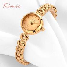 KIMIO Unique U Bracelet Strap Small Round Dial Woman Watches