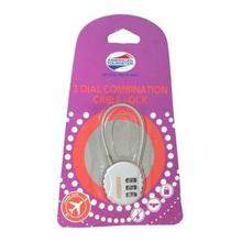 American Tourister Silver 3 Dial Combination Cable Lock For Suitcases - 219008017