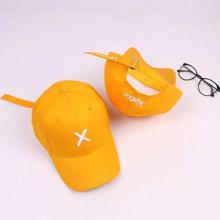 Ribbons Embroidery Summer Unisex Cap Light Orange