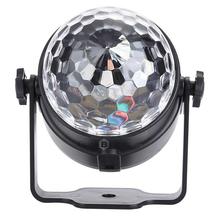 Stage Light Remote Control 3W Small Crystal Magic Ball LED Strobe Light Laser DJ Projection Lamp