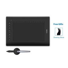 Graphic Drawing Tablet 10 X 6.25 Inch 8192 Levels Of Pressure Sensitivity W/ 1PC Battery-free Stylus