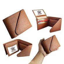 mtuggar Men's RFID Blocking Synthetic Leather Wallet (Tan)