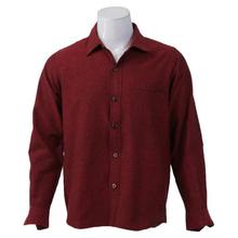 Red Cotton Casual Shirt For Men