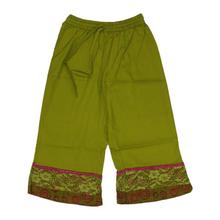 Green 100% Cotton Trouser For Girls - CTR4074