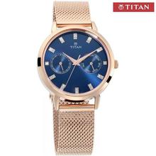 Titan Sparkle Blue Dial Chronograph Watch For Women - 2569WM05