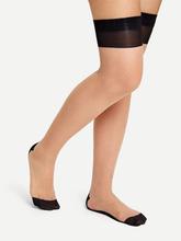 Over The Knee Contrast Hem Socks