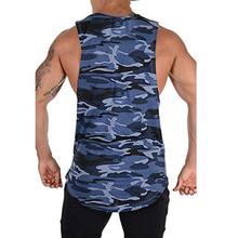 Easytoy Men's T Shirts Summer Fashion Camouflage Printing Sleeveless