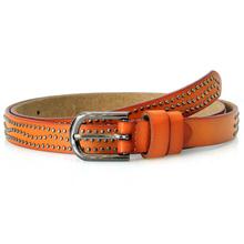 Shoe.A.Holics Tan Brown Studded Casual Belt For Women- S3002