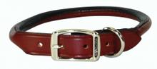 Brown Rolled Leather Dog Collar