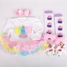 Newborn Baby Girl Clothes Brand Baby 4Pcs Clothing sets Tutu Romper