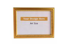 Golden Document Frame A4 Size