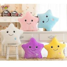 Luminous Pillow Star Cushion Colorful Glowing Pillow Plush