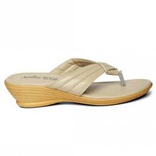 Beige V-Strap Sandals For Women-7505