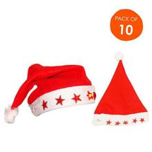 Christmas hat light red twinkling stars decoration 1 Pcs