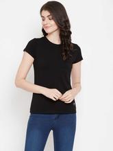 Cotton Round Neck T-shirt (Black)