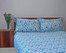 Kaapa Blue Marigold Bedsheet