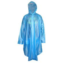 Blue Semi Transparent Scooty Raincoat For Women